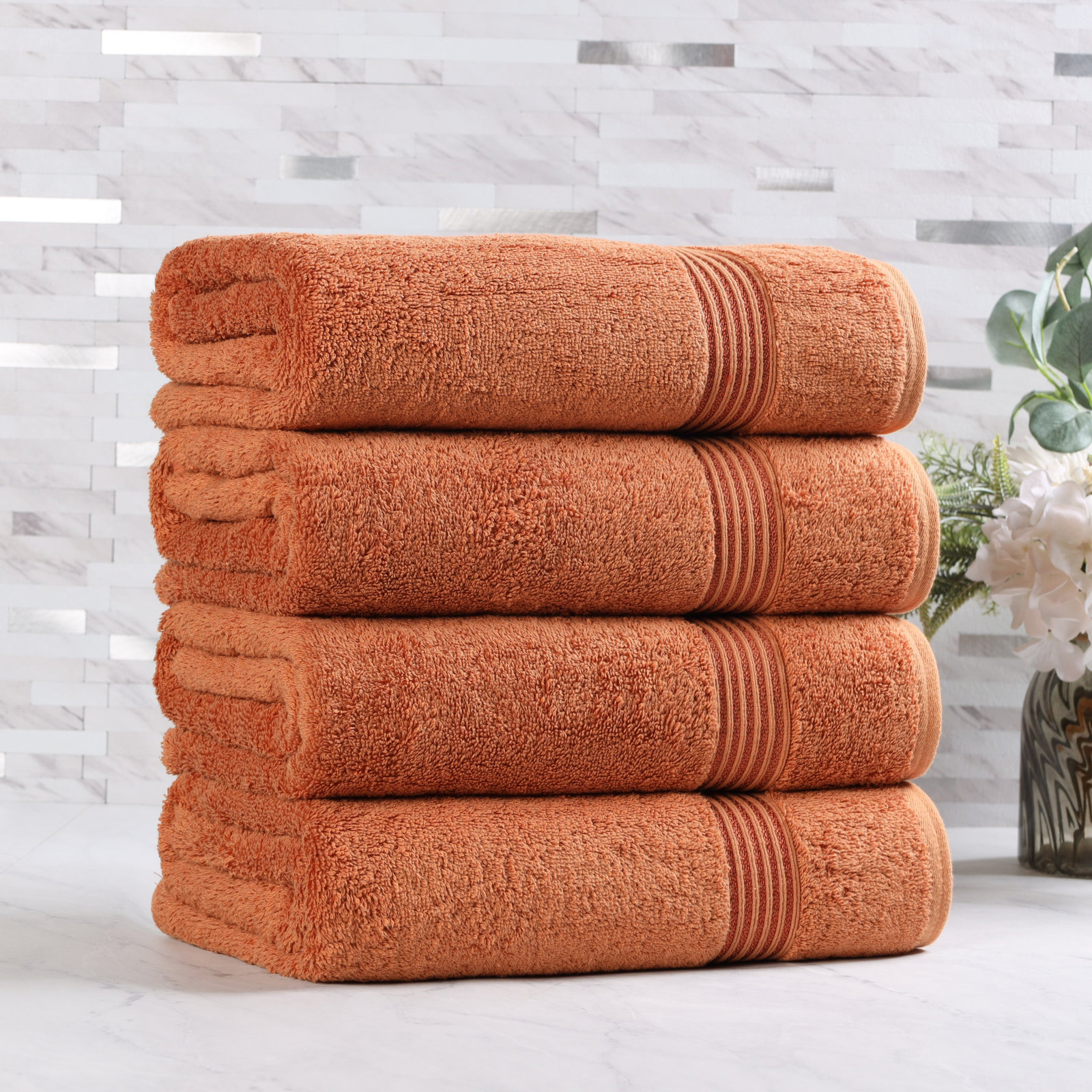 Oleg Egyptian Cotton Bath Towel, Copper