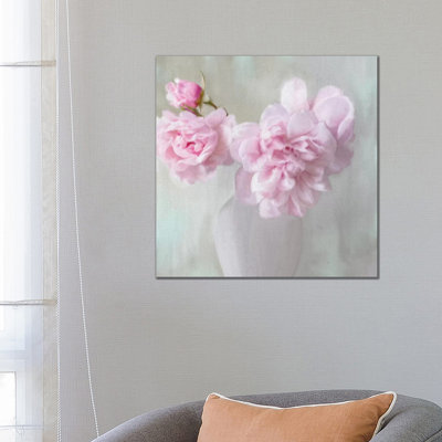 Vase Of Pink by Kimberly Allen - Wrapped Canvas Print