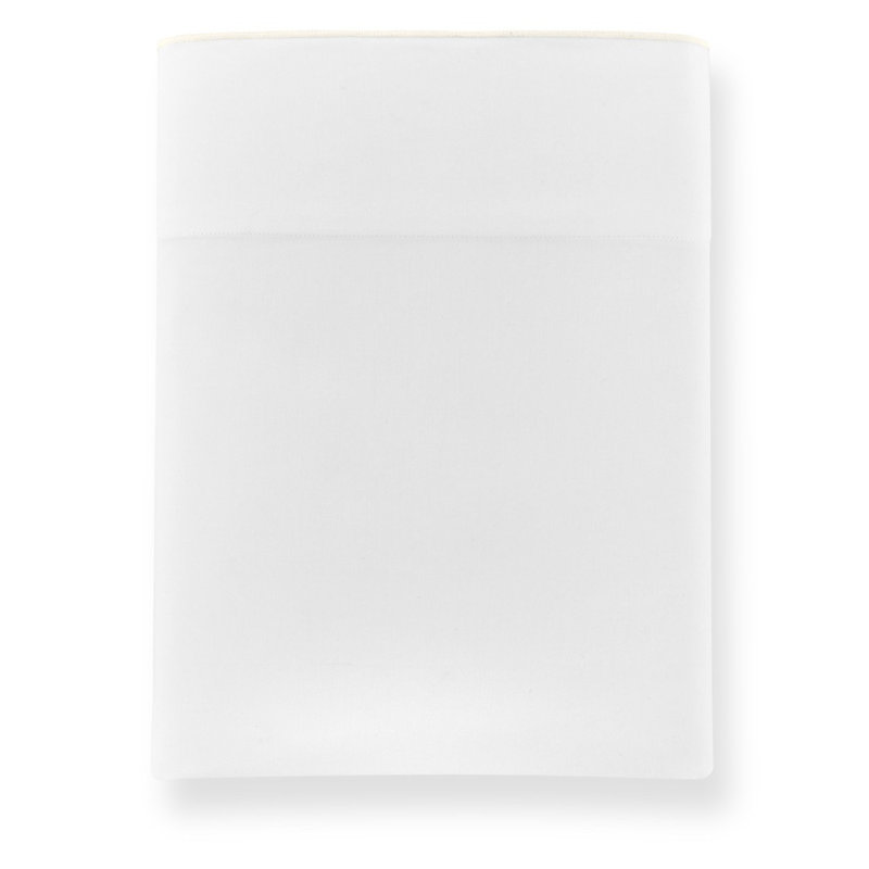 Melody 420 Thread Count 100% Cotton Sateen Flat Sheet, King Flat Sheet, Pearl