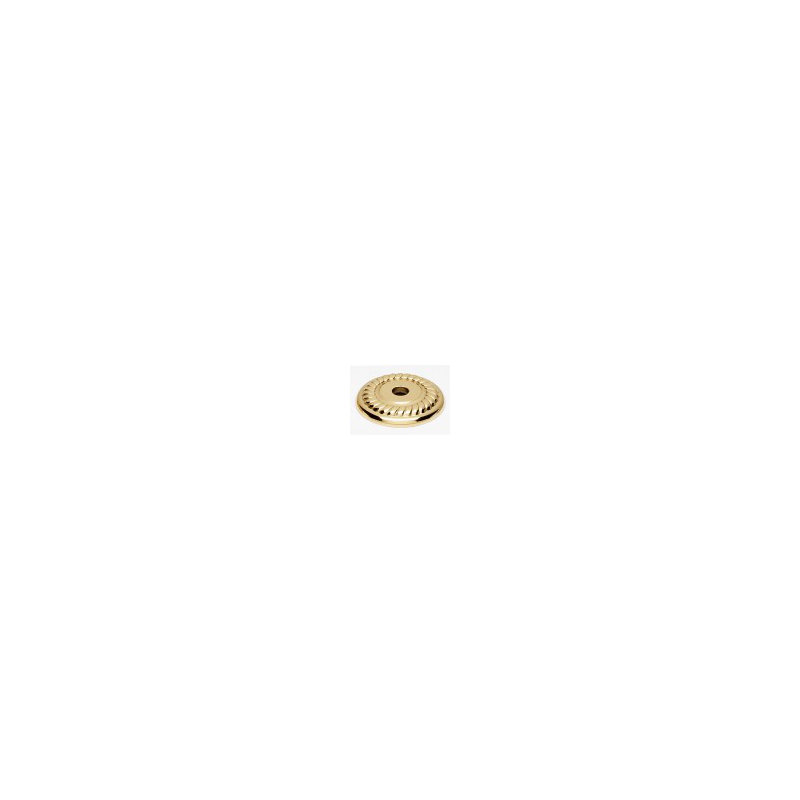 Traditional Metal Knob Backplate, Polished Brass