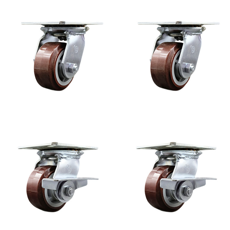 4 Piece Polyurethane Caster Set