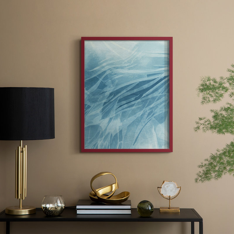 Marine Reflections I, reproduction encadrée - bois massif, H 30 po x l 24 po, Cadre rouge