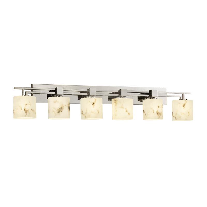 Applique murale 6 lumières lumenaria Aero, Ovale, Nickel
