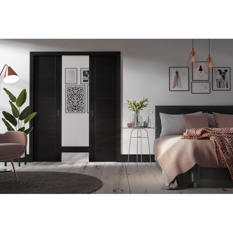 Flusso Internal Double Pocket Door Kit, 204.0cm H x 82.6cm W x 4.0cm D