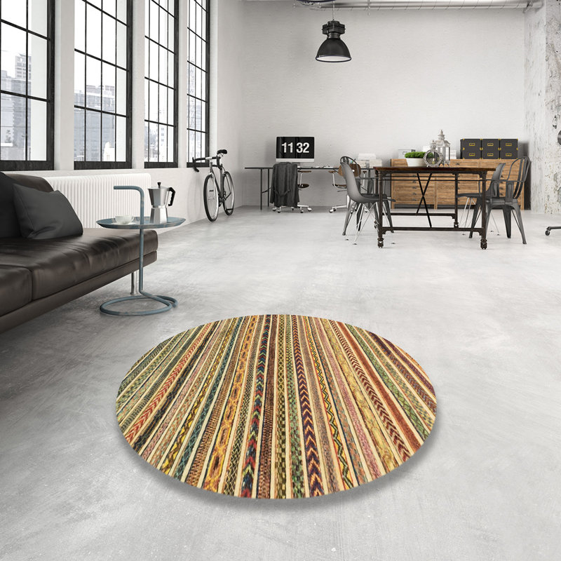 Abstract Indoor Rug, Round 3'