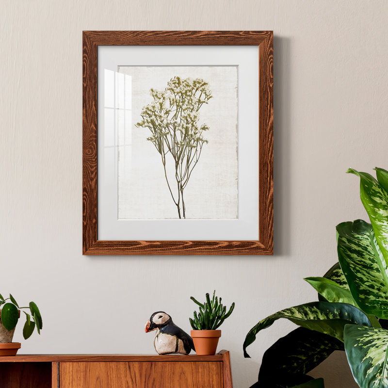 Farmhouse Pressed Flower II - peinture encadrée, Érable, H 20 po x l 17 po x P 1,5 po