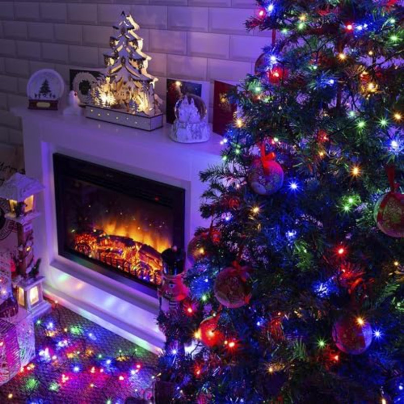 500 LED Multicolor Outdoor Christmas Lights, 164Ft Plug In Waterproof String Lights, 8 Modes With Memory For Outdoor Indoor Garden Halloween Christmas Decorations (Multicolor)