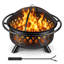Round Charcoal and Wood Burning Fire Pit