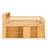 Elevated Loft Bed with Built-In Organizer Shelves and LED Accent Headboard-1127713823