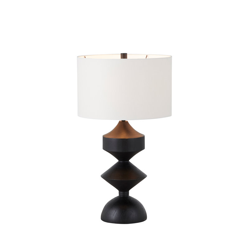 Lampe de table en résine Maddox, Noir