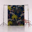 Tapis décoratif moderne à motif floral et cerf multicolore bleu marine-1971048752