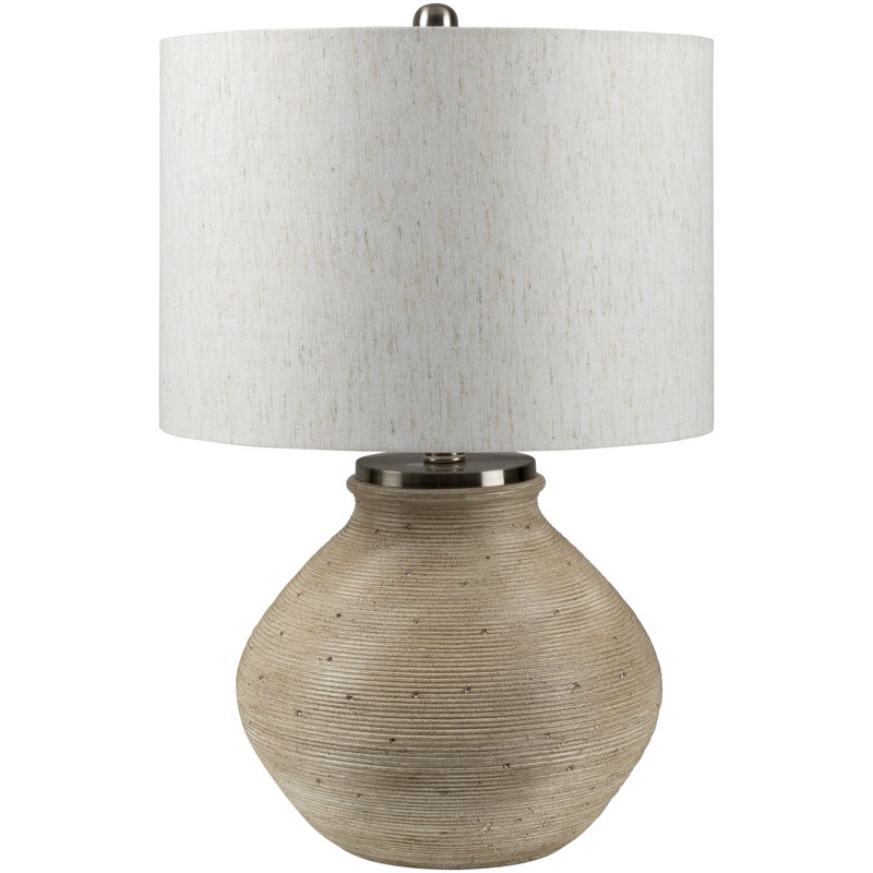 Lampe de table en béton Bystrik H 22 ", Beige