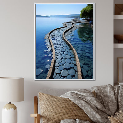 «Tropical Waterway By The Beach», reproduction d'art sur toile