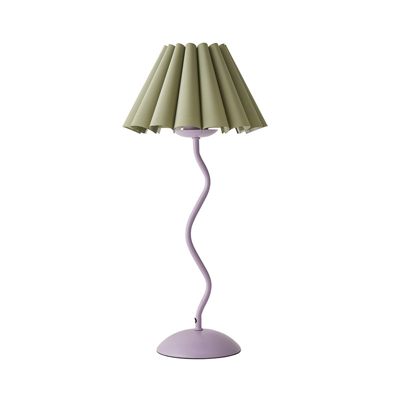 Clapp Metal Table Lamp, Green, Purple