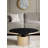 Caldria Taylor 35.5-Inch Round Coffee Table with Black Marble-Printed Glass Top and Gold Stainless Steel Frame-93521207