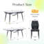 Ensemble de table de salle à manger en pierre frittée extensible de 55 à 79 po avec chaises rembourrées en similicuir 4-8-24578650-24578645