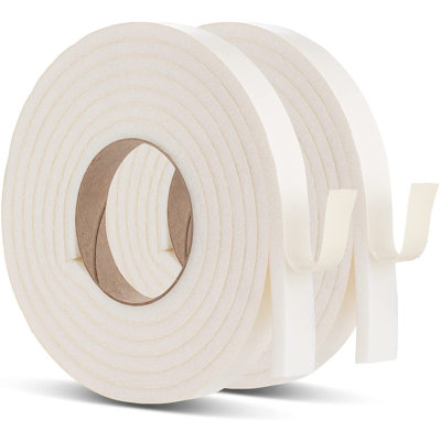 Home Intuition 33ft Weather Stripping Seal – Self-Adhesive High-Density Foam Tape, 9/16" x 1/2"  Soundproof Insulation