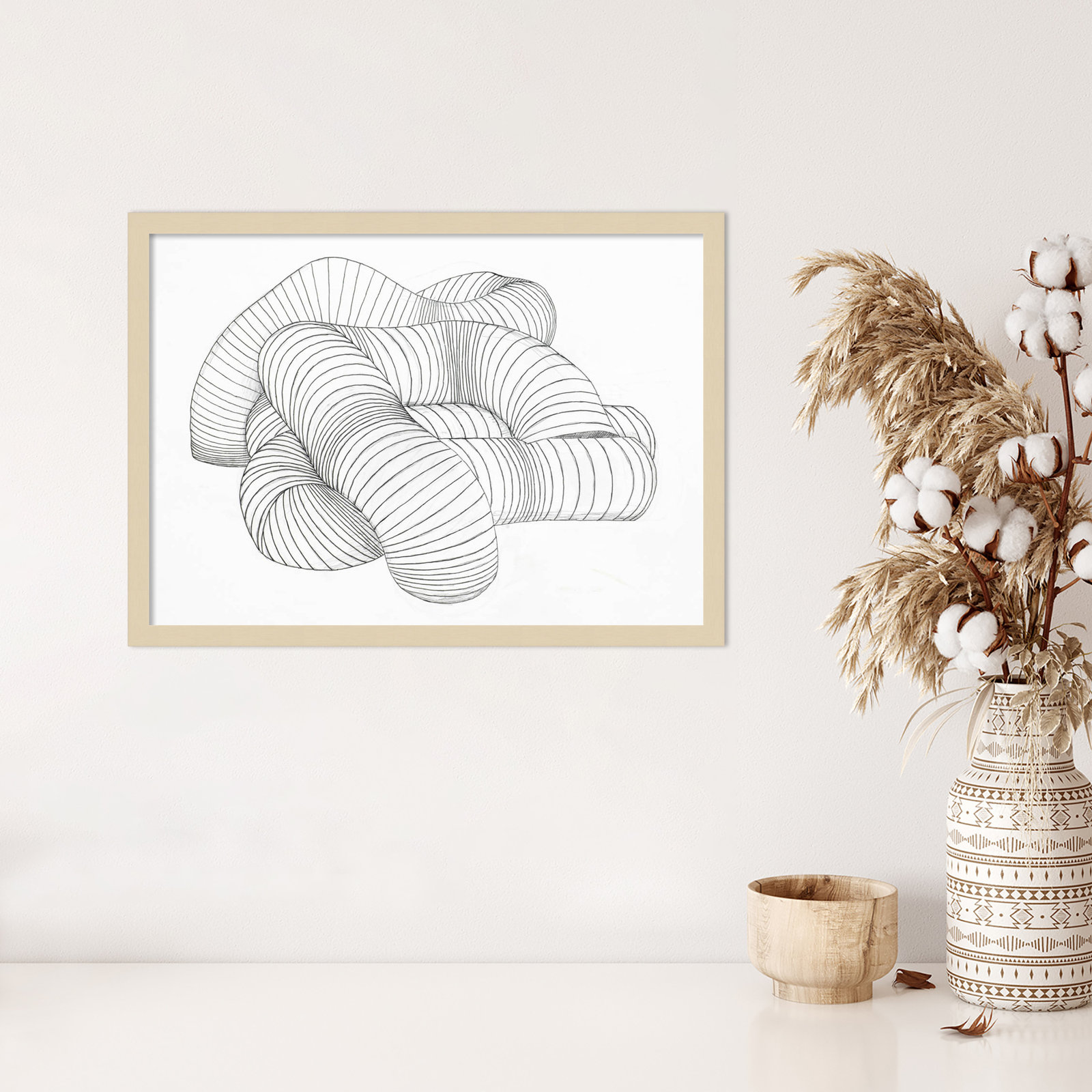 Grudie Hydro Pipes Print by Alex Dunn, 18" H x 25" W x 1" D, Brown