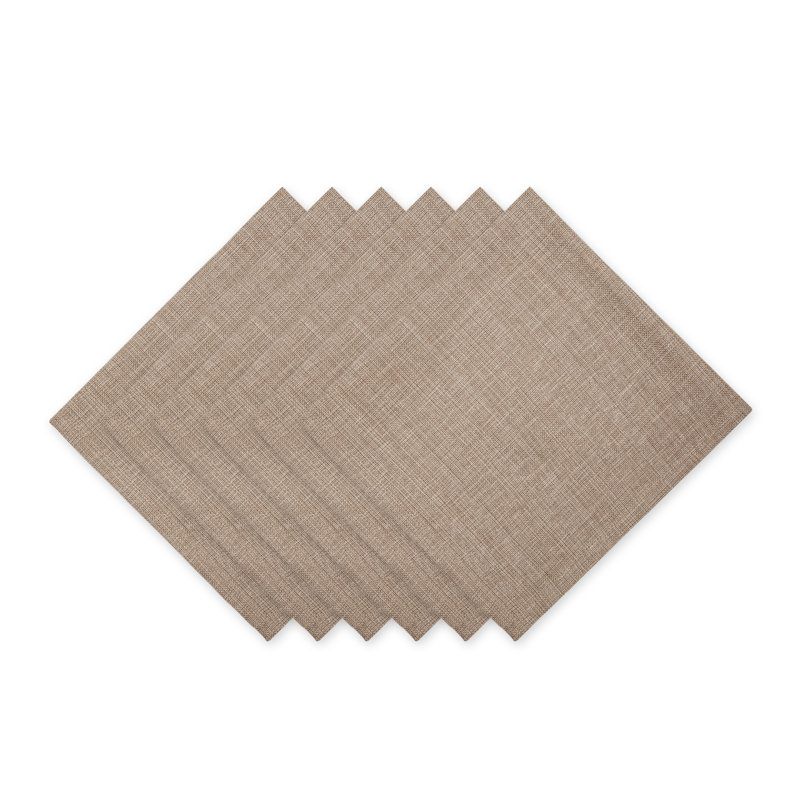 Cotton Blend Square Napkin, Mushroom