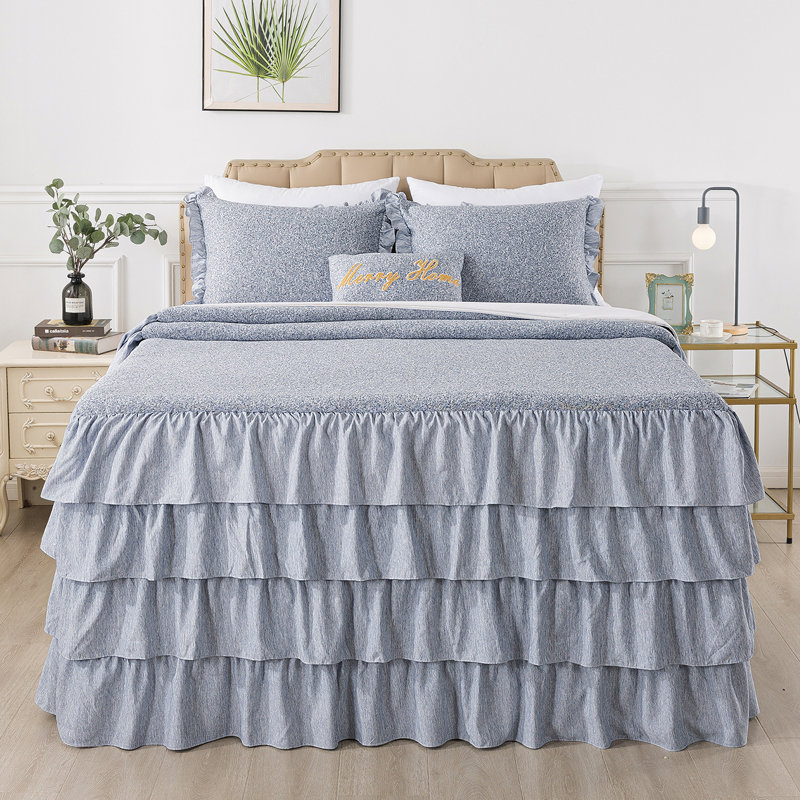 Coverlet, King Coverlet + 2 King Shams + 1 Throw Pillow, Navy