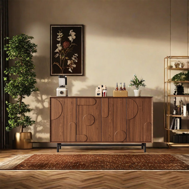 Armoire décorative polyvalente avec plateau spacieux