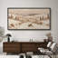 «Vintage Snowy Village Artwork», reproduction d'art sur toile encadrée-120335807-120335808