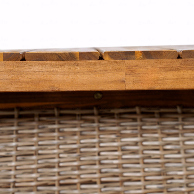 Table de salle à manger d'extérieur en bois d'acacia, Brun