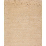 Seville Hand Knotted Area Rug in Wheat/Ivory