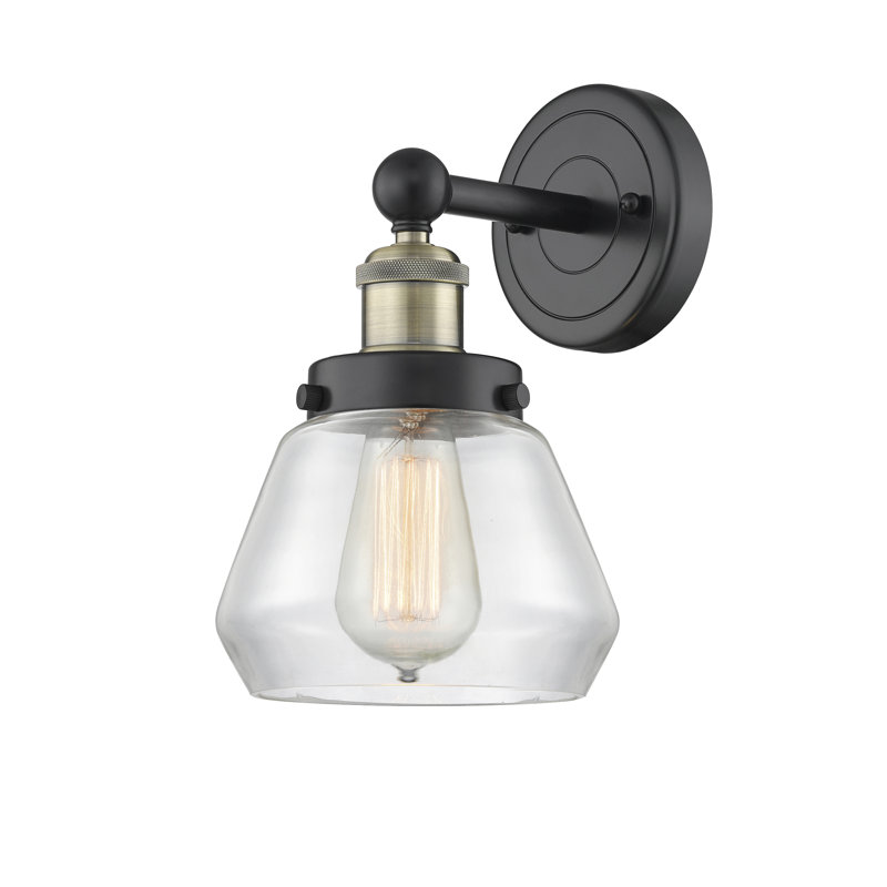 Carrboro Armed Sconce, Clear, Black Antique Brass