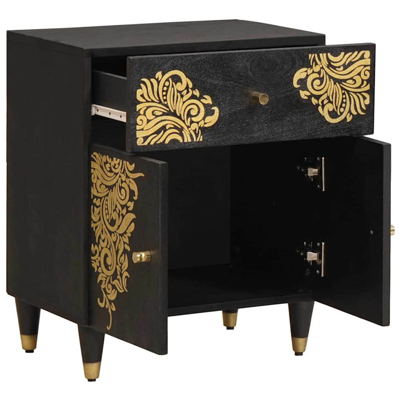 50cm W Solid Wood Bedside Table