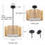 3-Light Organic Rattan Pendant