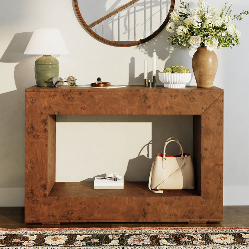 47.2" W Manufactured Wood Console Table,Brown, Brown