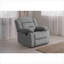 Fauteuils inclinables pour le salon, fauteuil inclinable à mouvement manuel avec dossier capitonné | Velours gris foncé