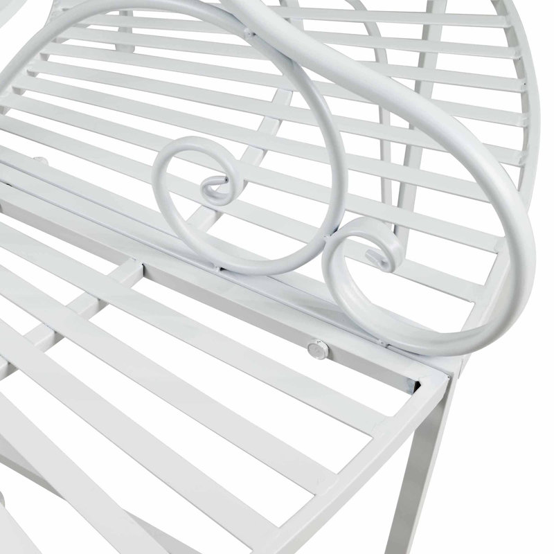 Banc pour arbre en métal Penn, H 37 po x l 68,9 po x P 34,25 po, Blanc
