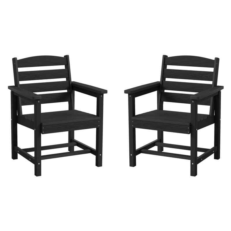 Chaise de patio en PEHD, Noir