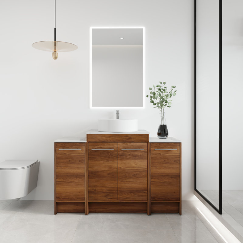  Ensemble de meuble-lavabo autoportant moderne en céramique avec 4 portes Tarnby