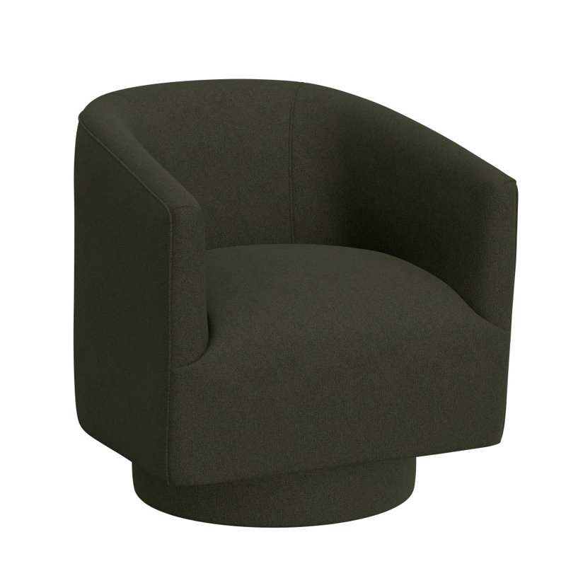 Fauteuil pivotant de 29 po de largeur LeeRoy, Tissu vert forêt