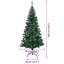  Sapin de Noël artificiel pré-éclairé vert PVC et métal 70,9 po-1808011077