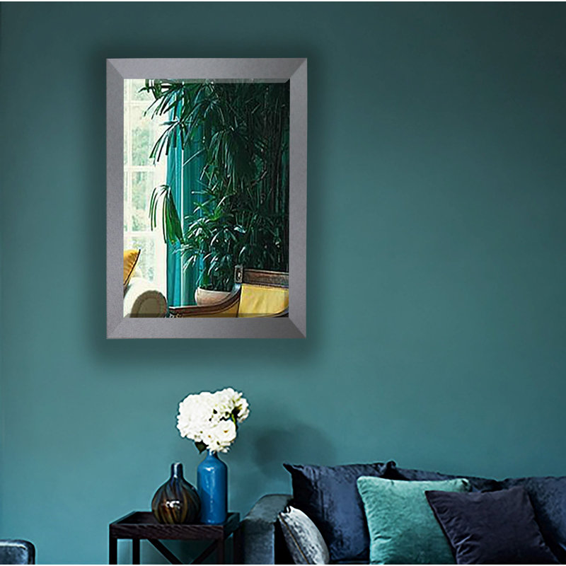 Versal Wood Flat Mirror, 35.5" H x 30" W