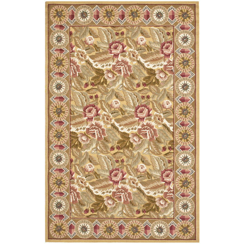 Chelsea Hand Hooked Wool Pile Floral Rug, Round 8'