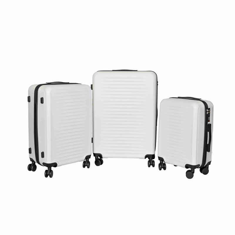 Ensemble 3 pièces de bagage, valise rigide rigide avec roulettes pour hommes et femmes (20/24/28)