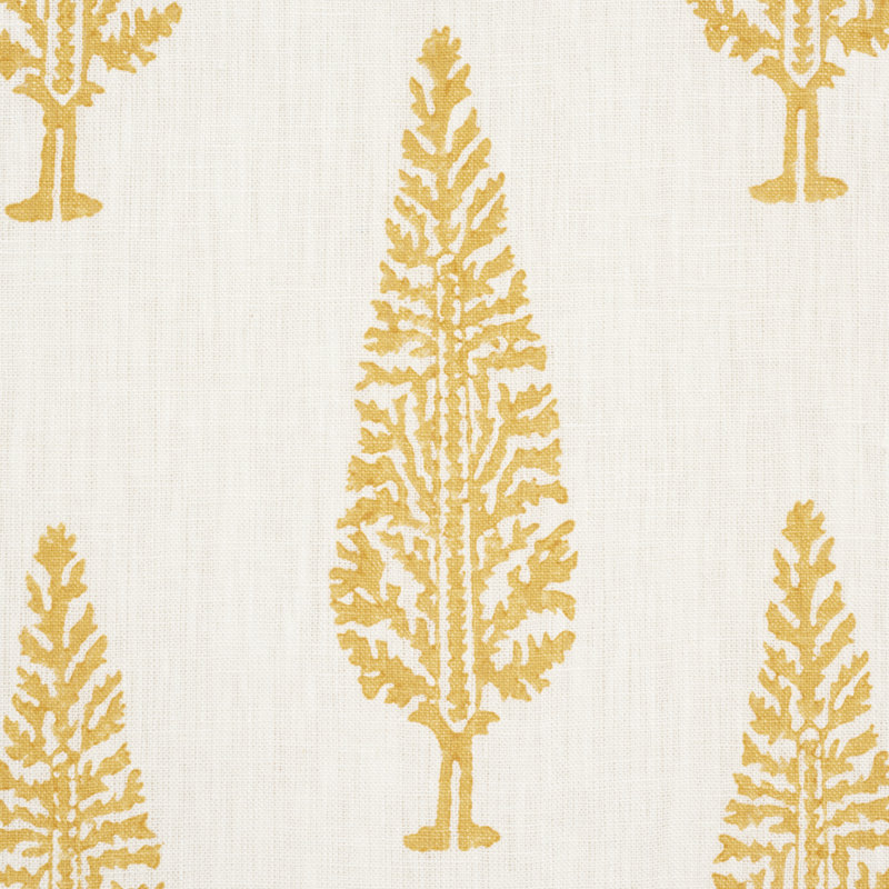 Juniper Block Print Fabric, Yellow