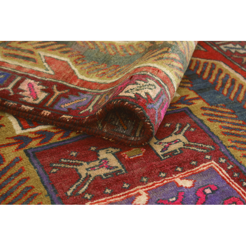 One-of-a-Kind 3'2" x 9'11" New Age Runner Wool Area Rug in
