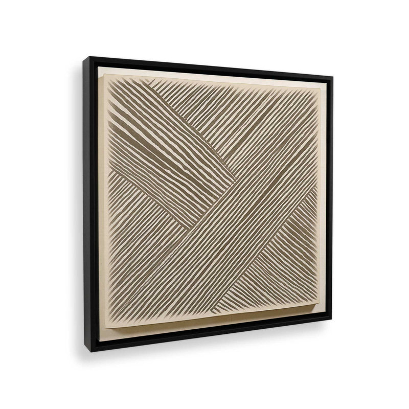 Impression sur toile Modern Modern Illusion III, Cadre flottant noir satiné, H 16,75 po x l 16,75 po x P 1,75 po