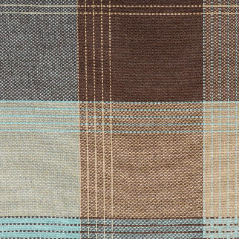Benally 100% Cotton Woven Rust Plaid Table Runner, Blue/Grey, 40cm W x 250cm L