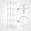 Étagère de rangement en métal à 5 niveaux, grille compacte en métal de 55 po avec pieds réglables, organisateur de rangement pour garde-manger garde-manger, 14 po x 18 po x 55 po