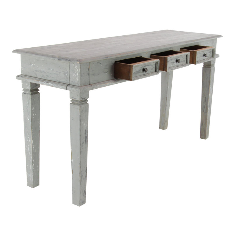 Console à 3 tiroirs rustique Cranford