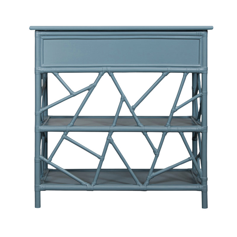 End Table with Storage, Regatta Blue