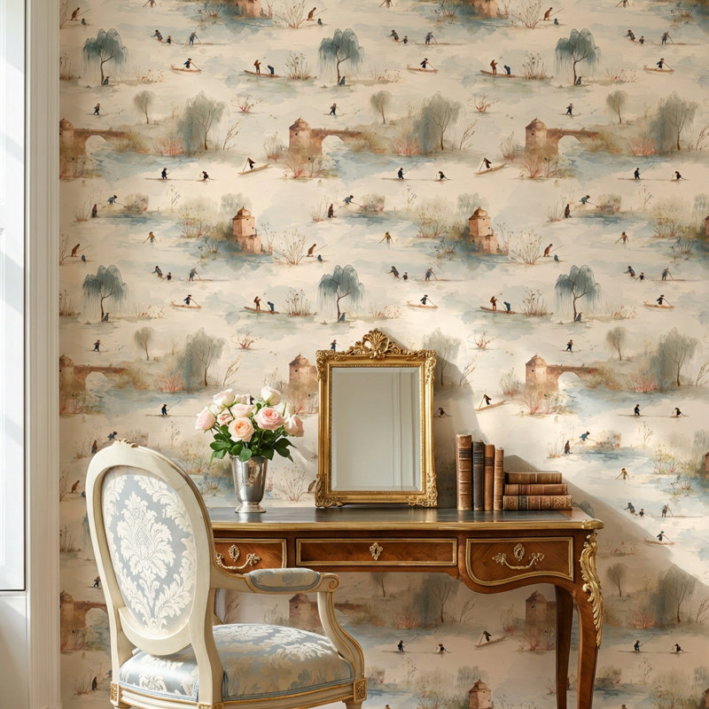 Papier peint traditionnel Traditional, Peler et coller