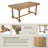 67” Rectangular Dining Table, Seats 4–6, Trestle Base, Farmhouse Wood, Natural Honey Brown-105300441